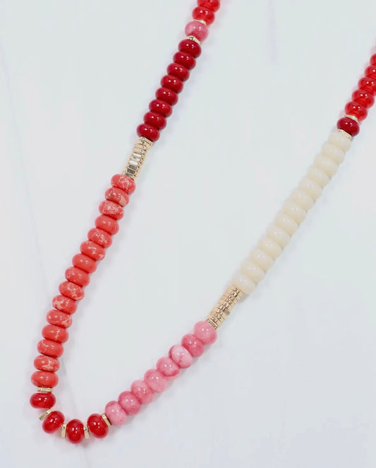 Red Candy Beaded Necklace