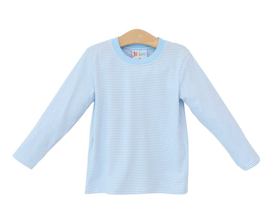 James LS Shirt- Light Blue Stripe