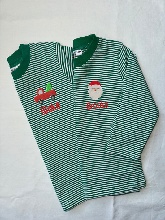Green Striped Long Sleeve