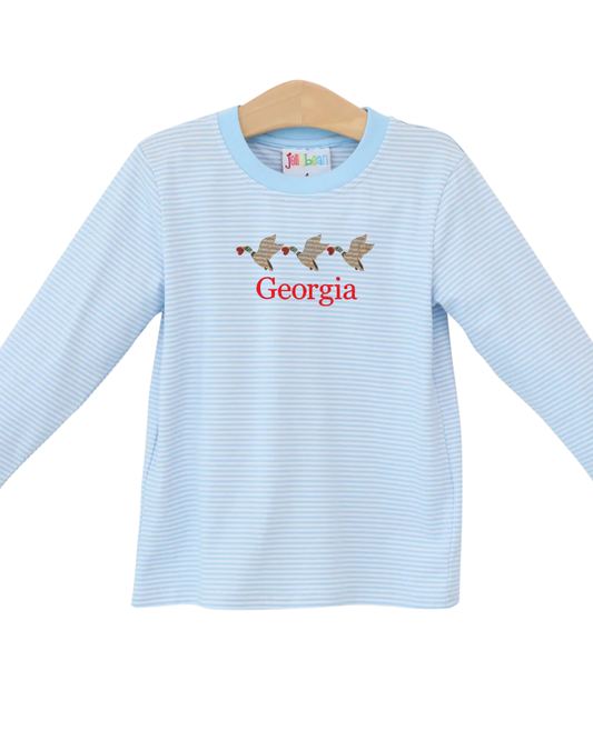 Light Blue Stripe Valentine Tee