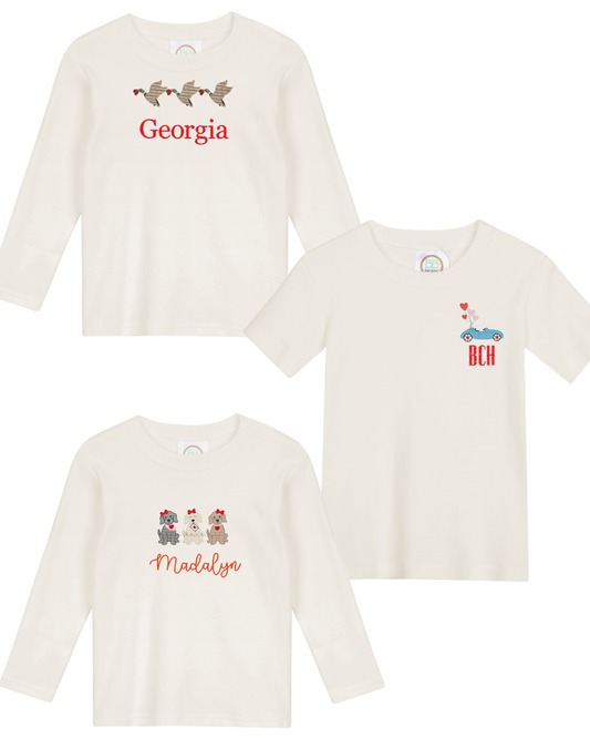 Valentine Tee Ivory (Short and Long Sleeve)